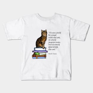 Mark Twain Cat Quote Kids T-Shirt